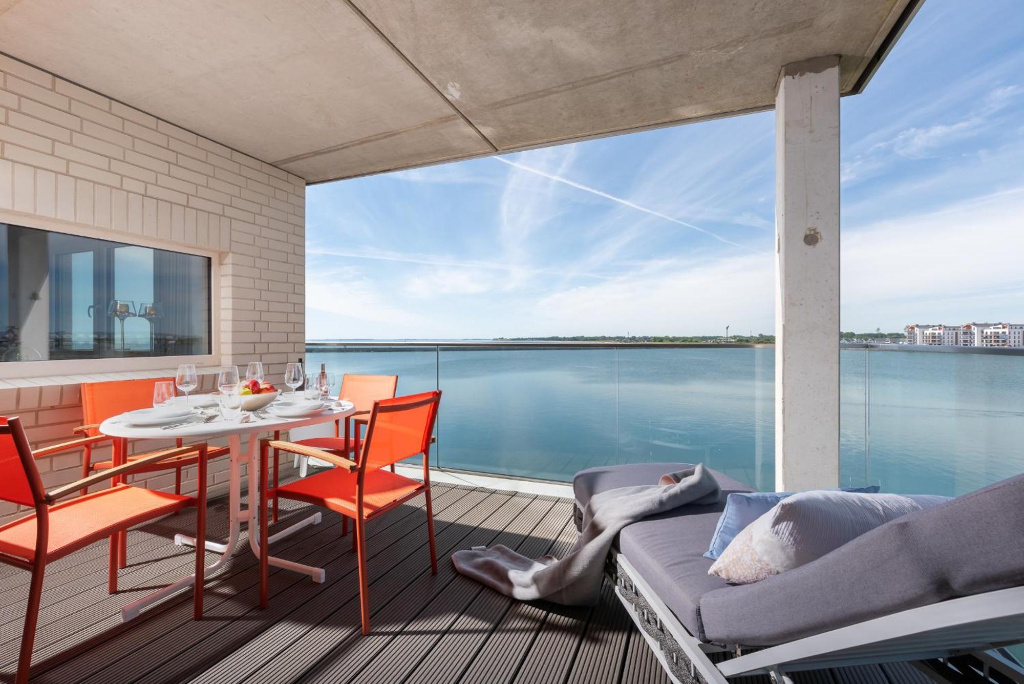 Brise- Direkt Am Wasser, Hafenblick, Fahrstuhl, Sauna, Ueberdachter Balkon Olpenitz Eksteriør bilde
